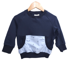 Pullover [ Kids 1-7 Jahre ] Anker geringelt (Sweat marine)